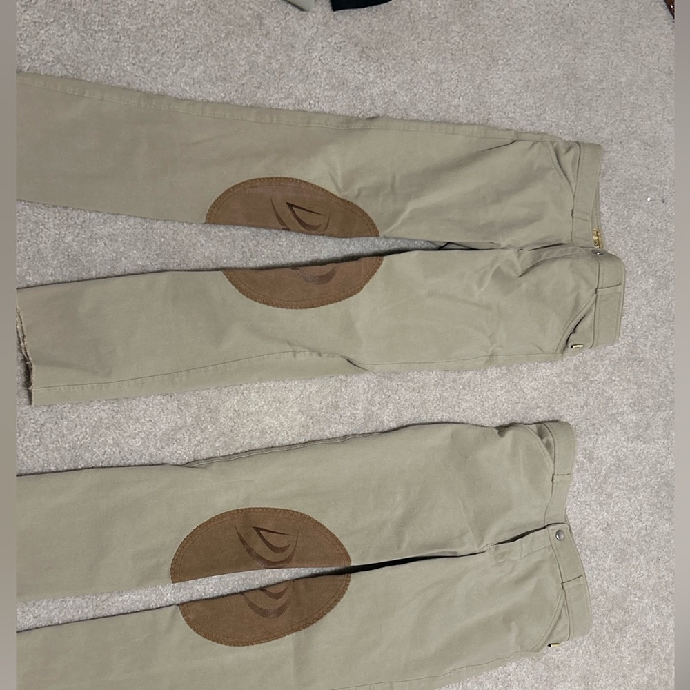 Devin aire fine riding attire tan show breeches.